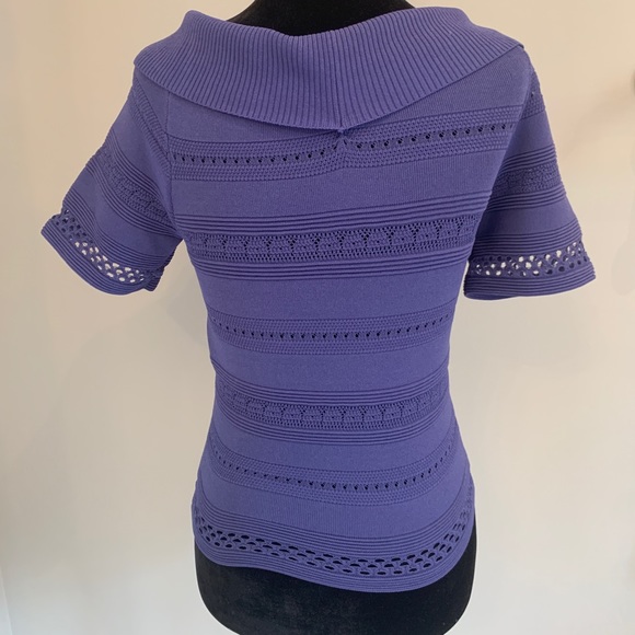 Blue Ribbed Blouse - Picture 2 of 2